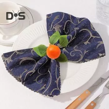 4/6 шт. пряжки для салфеток поддельные мандарины декор веревка бохо украшение стола кольца для салфеток деревенские свадебные вечеринки праздничные обеденные акценты держатели для салфеток 4pcs