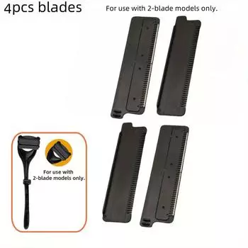 4/6 шт. Сменные лезвия для бритвы для спины и тела, Сменные лезвия для бритвы для спины, Сменные лезвия для бритвы для спины, Эффективное бритье спины Практичные чёрный