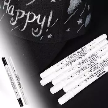 4/6 шт. тканевая ручка с двойным наконечником, текстильные маркеры, водонепроницаемая ручка для рисования граффити для одежды, футболка, пальто 6pcs