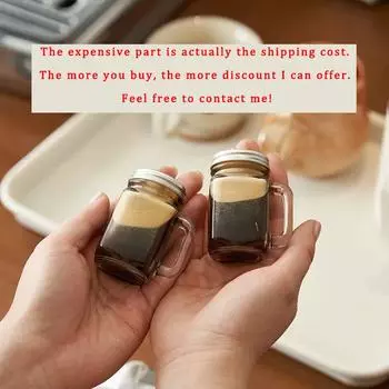 4/6 шт. в упаковке Mini Mason Jar с ручками, 1/4 унции/50 мл, премиальные рюмки с ручками и герметичными крышками - отлично подходят для подарков, напитков 50ml
