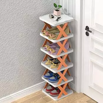 4/6-слойная полка для обуви, многослойный органайзер для хранения обуви, съемная, экономящая место полка для обуви, пластиковые шкафы для обуви, товары для дома