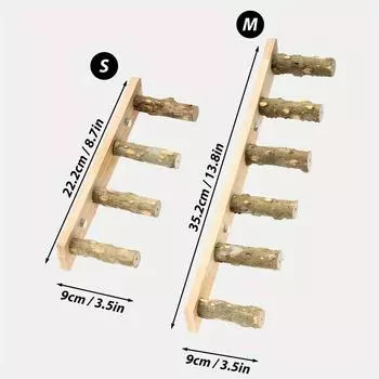 4/6 Steps Wood Ladder Pet Interactive Bird Parrot Toy Ladder for Hamster Cage Funny Grinding Stick Climbing Toy Bird Accessories