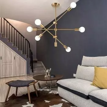 4/6 светильников, скандинавская лампа, винтажная люстра, светильник Эдисона, блеск, подвесные светильники, медное покрытие, краска, потолочный светильник, подвесной светильник 4 Lights чёрный