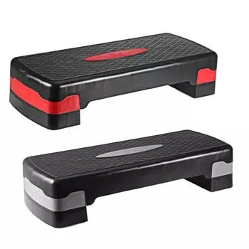 4/6in Adjustable Fitness Aerobic Step Non-slip Cardio Yoga Pedal Stepper Gym Workout Exercise Fitness Aerobic Step Equipment 100KG серый
