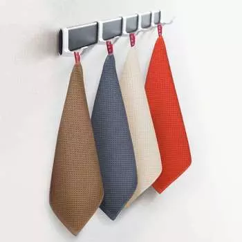 4/6Pcs Cotton Dishcloth Soft Absorbent Kitchen Towel Household Cleaning Cloth Kitchen Tools Gadgets Wash Cloth 4Pcs красный