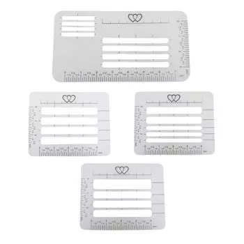 4/6Pcs DIY Templates Ruler Multi-use Clear Calligraphy Stencil Guide Envelope Template Office 4Pcs/Set