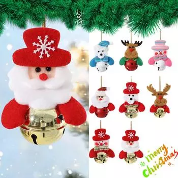 4,72 дюйма Рождественские украшения Подвеска Аксессуары Фигурка рождественской елки Колокольчик Старик Снеговик Подвеска-колокольчик Рождественские принадлежности One Size