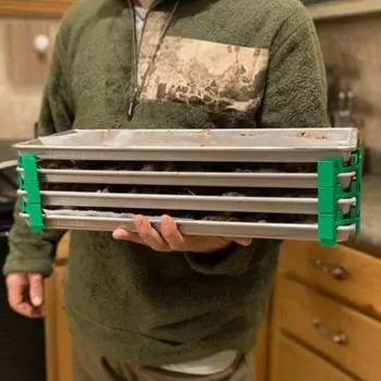 4/8/12/16 шт. лотков-штабелеров для Harvest Right Freeze Dryer, лотки для укладки, зажимы, устойчивая конструкция с четырьмя углами, поддон для экономии места, сублимационная сушилка 4pcs розовый