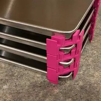 4/8/12/16 шт. лотков-штабелеров для сбора урожая, правые лотки для сублимационной сушилки, укладочные зажимы, устойчивая конструкция с четырьмя углами 4pcs розовый