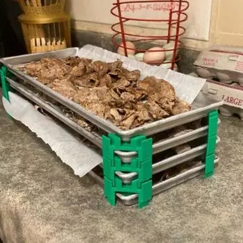 4/8/12/16 шт. лотков-штабелеров для Harvest Right Freeze Dryer, лотки для укладки, зажимы, устойчивая конструкция с четырьмя углами, поддон для экономии места, сублимационная сушилка 4pcs розовый