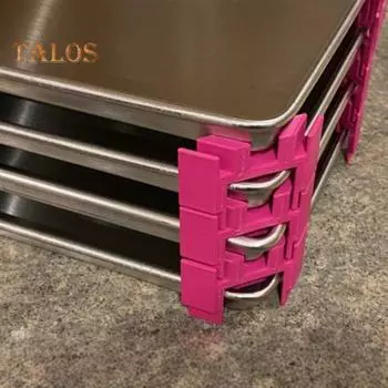 4/8/12/16 шт. лотков-штабелеров для Harvest Right Freeze Dryer, лотки для укладки, зажимы, устойчивая конструкция с четырьмя углами, поддон для экономии места, сублимационная сушилка 4pcs розовый