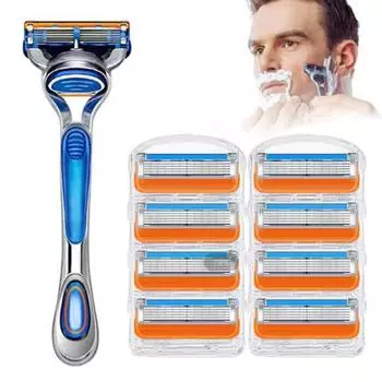 4/8/12/16 шт. сменные лезвия для мужской бритвы, 5 слоев, ручная бритва из нержавеющей стали, лезвия для триммера, сменные картриджи, подарок мужу и отцу B 4pcs