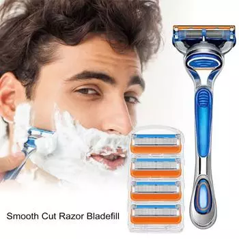 4/8/12/16 шт. сменные лезвия для мужской бритвы, 5 слоев, ручная бритва из нержавеющей стали, лезвия для триммера, сменные картриджи, подарок мужу и отцу A 4pcs