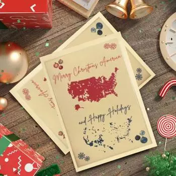 4/8/16 шт. 2024 Счастливого Рождества США открытки Товары Патриотические праздничные поздравительные открытки Открытки для творчества в свободном пространстве B 4pcs
