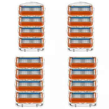 4/8/16 шт./лот, 5 лезвий, мужские лезвия для бритья лица, лезвия для бритвы для Mache 4Pcs/set