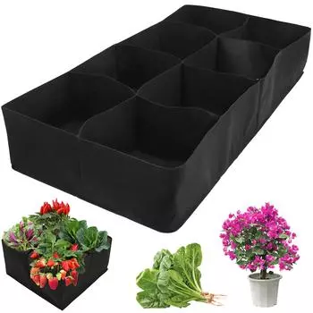 4/8 Grids Garden Planting Bag Raised Strawberries Vegetable Flower Planting Bed Container Large Portable Reusable