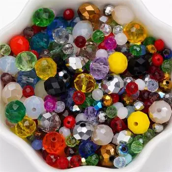 4-8 мм смешанные хрустальные бусины ручной работы DIY бисерный материал аксессуары about 300 pieces