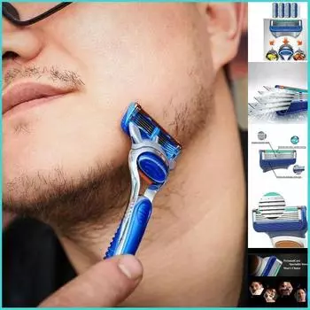 4/8 шт. бритвенные головки Gillettee Fusione для мужчин, фирменные ручные безопасные лезвия для бритья 4pcs blade