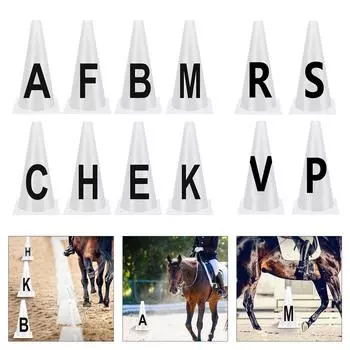 4/8 шт. Буквы Конусы для выездки Конусы для тренировок конников Портативные конусы для выездки Оборудование для обучения лошадей 2