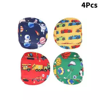 4/8 шт. Детская повязка на глаз для коррекции амблиопии, мультяшный одинарный козырек для глаз, моющийся, детский, коррекция косоглазия, астигматизм, тренировочный козырек для глаз Boy 4Pcs