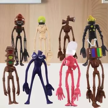 4/8 шт. детские модные игрушки, голова сирены, статуя, коллекционная пластиковая фигурка, декор для стола 4pcs