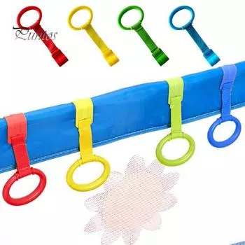 4/8 шт. детские подтягивающиеся кольца для малышей, помощники при ходьбе, упражнения, вспомогательный инструмент, кольца для стояния, манеж для детской кроватки, подвесное кольцо 4pcs