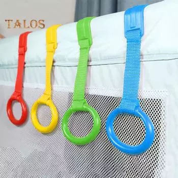 4/8 шт. детские подтягивающиеся кольца для малышей, помощники при ходьбе, упражнения, вспомогательный инструмент, кольца для стояния, манеж для детской кроватки, подвесное кольцо 4pcs