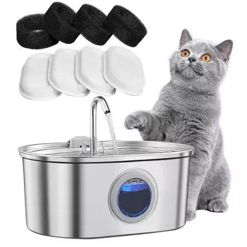 4/8 шт. Фильтры для фонтана для кошек Фильтры для фонтана для домашних животных с 4/8 губками Фильтры для диспенсера для воды Универсальные принадлежности для домашних животных