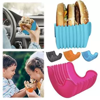 4/8 шт. фиксированная коробка для бургеров силиконовый выдвижной зажим для бургеров можно мыть в посудомоечной машине бесконтактный зажим для бургеров кухонный гаджет