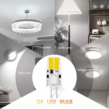 4/8 шт. G4LED вставная лампа супер яркий источник света светодиодная энергосберегающая маленькая лампочка подходит для подвесного светильника хрустальная лампа