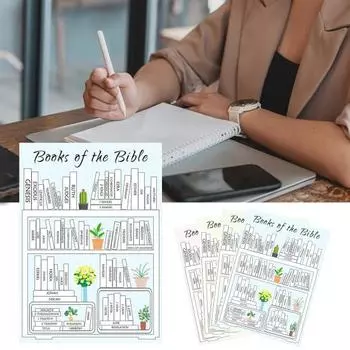 4/8 шт. христианские наклейки на библию книжные полки библейские этикетки простая в использовании Библия 4pcs