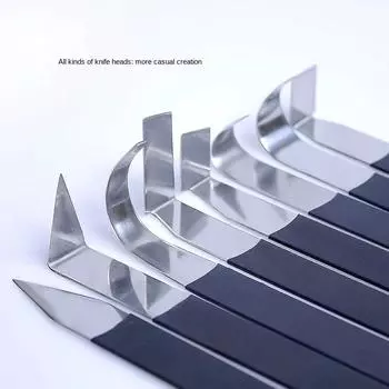 4/8 шт. Инструменты Керамика Керамика и гончарные изделия Глина Керамический инструмент из нержавеющей стали Гравировка Триммер Искусство Ремесла Дом Шитье Сад