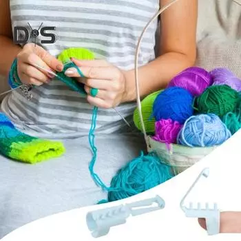 4/8 шт. Кольцо-направляющее для пряжи, регулируемое пластиковое кольцо для натяжения крючком, сделай сам, ручной работы, шерстяной свитер, инструмент для вязания, разделитель ниток, швейные принадлежности 4pcs разноцветный