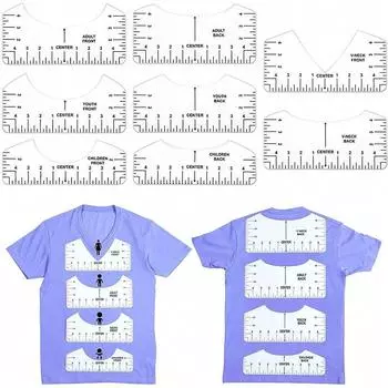 4/8 шт./компл. инструменты для измерения круглой горловины футболки линейки для выравнивания из ПВХ для определения размера одежды швейные принадлежности ручной работы