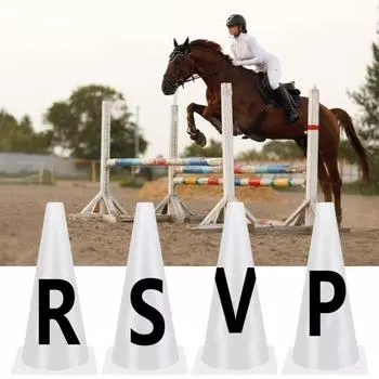 4/8 шт. конусов для выездки, набор конусов для обучения верховой езде с буквами, простая установка конусов для выездки для тренировочных мероприятий по конному спорту 4pcs