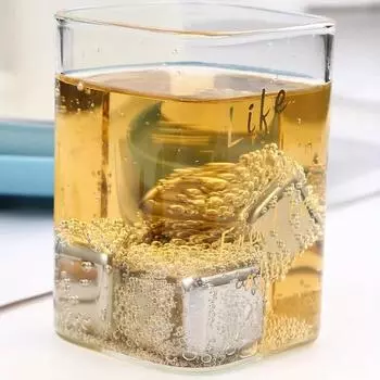 4/8 шт., кубик льда из нержавеющей стали, многоразовые охлаждающие камни для виски, многоразовые кубики льда для питья напитков