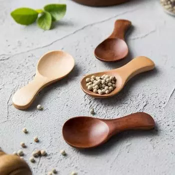 4/8 шт. Мини деревянная ложка кухонная ложка для специй сахар чай кофе соль ложка короткая ручка мини ложка кухонные гаджеты