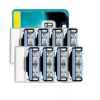 4/8 шт. Мужские безопасные бритвенные лезвия для ухода за лицом ручные бритвенные лезвия для Gillettee Mache 3 4 Pcs