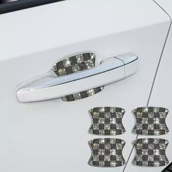 4/8 шт. наклейки на дверные ручки автомобиля, защитная пленка от царапин, автомобильные аксессуары для укладки для девочек, дропшиппинг