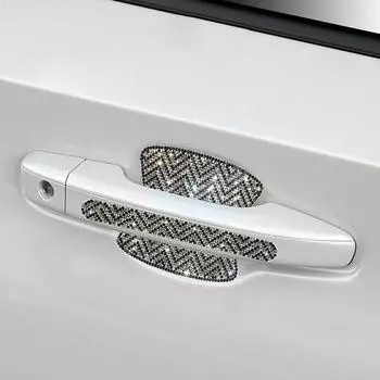 4/8 шт. наклейки на дверные ручки автомобиля, защитная пленка от царапин, автомобильные аксессуары для укладки для девочек, дропшиппинг