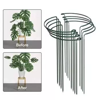 4/8 шт. опорных колышков для растений, 24/36-дюймовые садовые колышки, съемная опорная рама для растений, роз, томатов, пионов 4pcs A