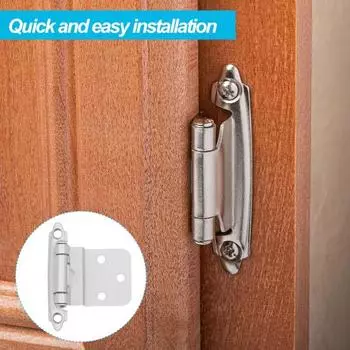 4/8 шт. петли для шкафа, холоднокатаная сталь, кухонные полускрытые петли, дверной бампер, заподлицо с креплением на лицо, фурнитура для шкафа 4pcs чёрный