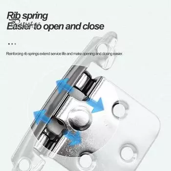 4/8 шт. петли для шкафа, холоднокатаная сталь, кухонные полускрытые петли, дверной бампер, заподлицо с креплением на лицо, фурнитура для шкафа 4pcs чёрный