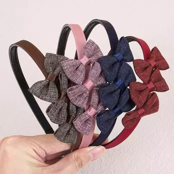 4/8 шт. Повязки на голову для маленьких девочек, мини-тканевые банты для волос с резинками, повязка на голову для маленьких девочек, пластиковый ободок для волос, детские аксессуары для волос