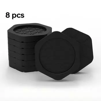 4/8 шт. Противоскользящие ножки для стиральной машины, резиновый коврик для мебели, стиральная машина, холодильник Black-8Pcs