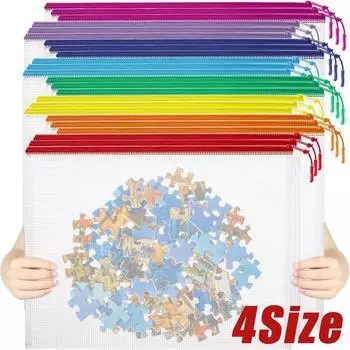 4/8 шт. сетчатая сумка для документов, водонепроницаемая папка на молнии на молнии A3/A4/A5/A6, школьные канцелярские принадлежности, пенал, сумки для хранения A3-4pcs чёрный