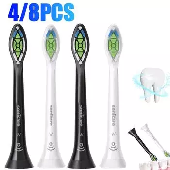4/8 шт. сменная головка для электрической зубной щетки Philips HX6064 Sonicare W2 электрическая зубная щетка головки щетки