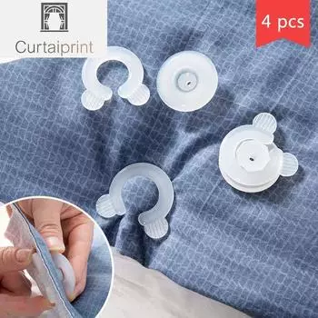 4/8 шт., захваты для одеял, зажимы для одеял, прищепки, прочные портативные одеяла, зажимы для простыней, зажим для кровати, застежка для пуховых одеял, домашний держатель 4pcs белый
