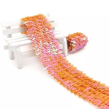 4,8 см/1 м Эластичная кружевная лента с пайетками, блестящие швейные материалы, аксессуары для костюмов для танцев своими руками, танец