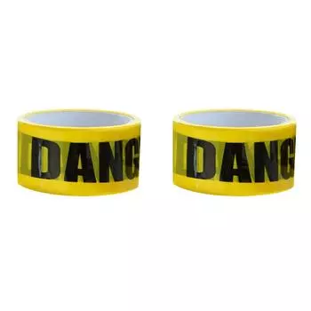 - 4,8 см x 25 м жуткая страшная декоративная лента для украшения вечеринки на Хэллоуин (ОПАСНОСТЬ)